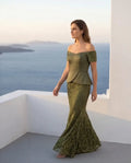 Φόρεμα maxi olive - 4