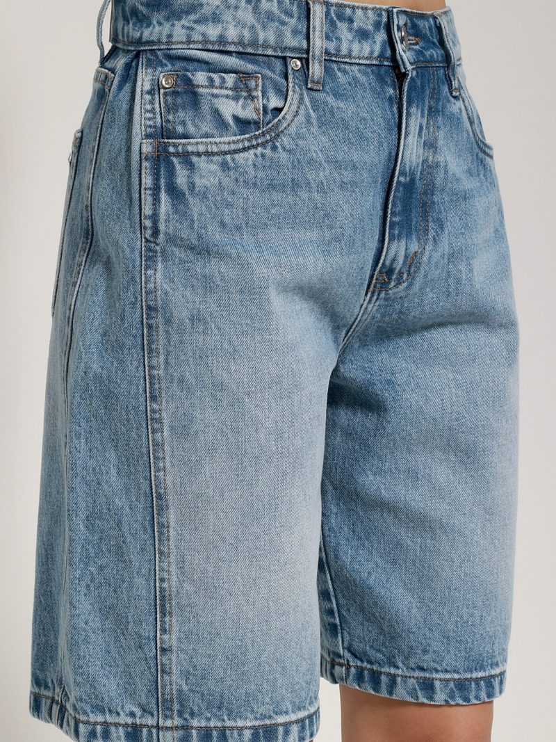 Βερμούδα ψηλόμεση denim - M