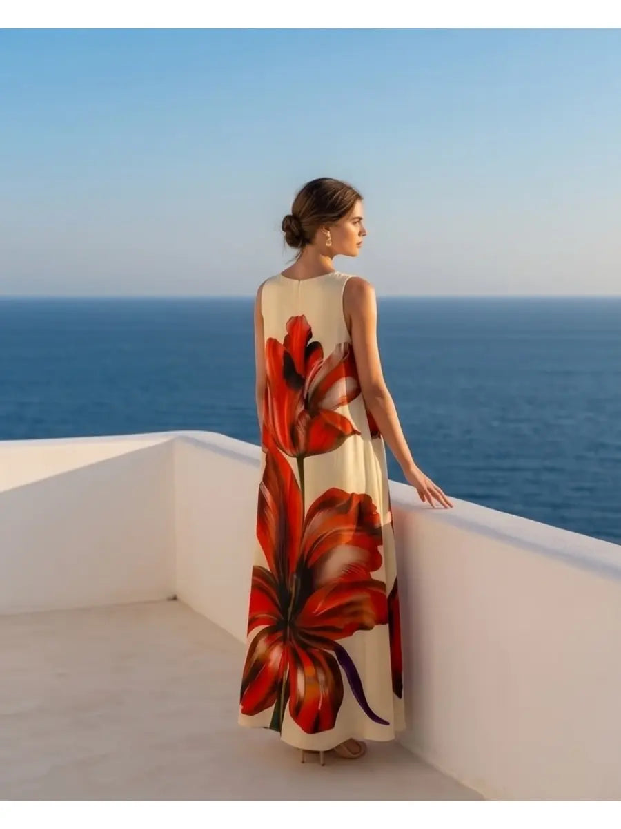 Φόρεμα μακρύ floral - L