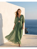 Φόρεμα maxi olive - xl/2xl