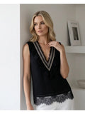 Μπλούζα μαύρη V-neck - S