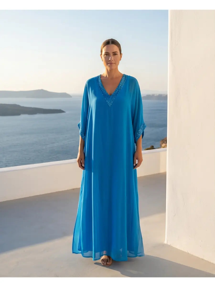 Καφτάνι τιρκουάζ - M/L
