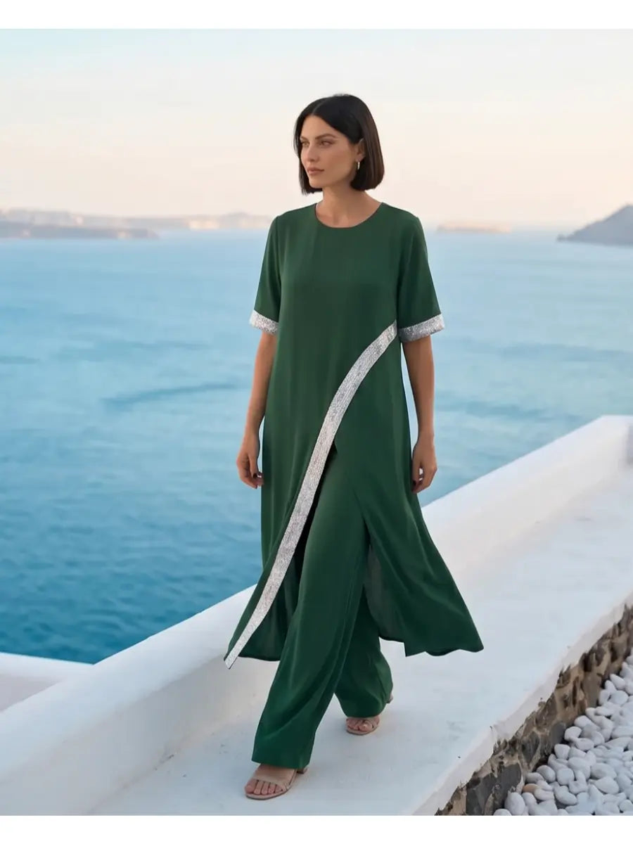 Σετ παντελόνα τουνίκ olive - XL