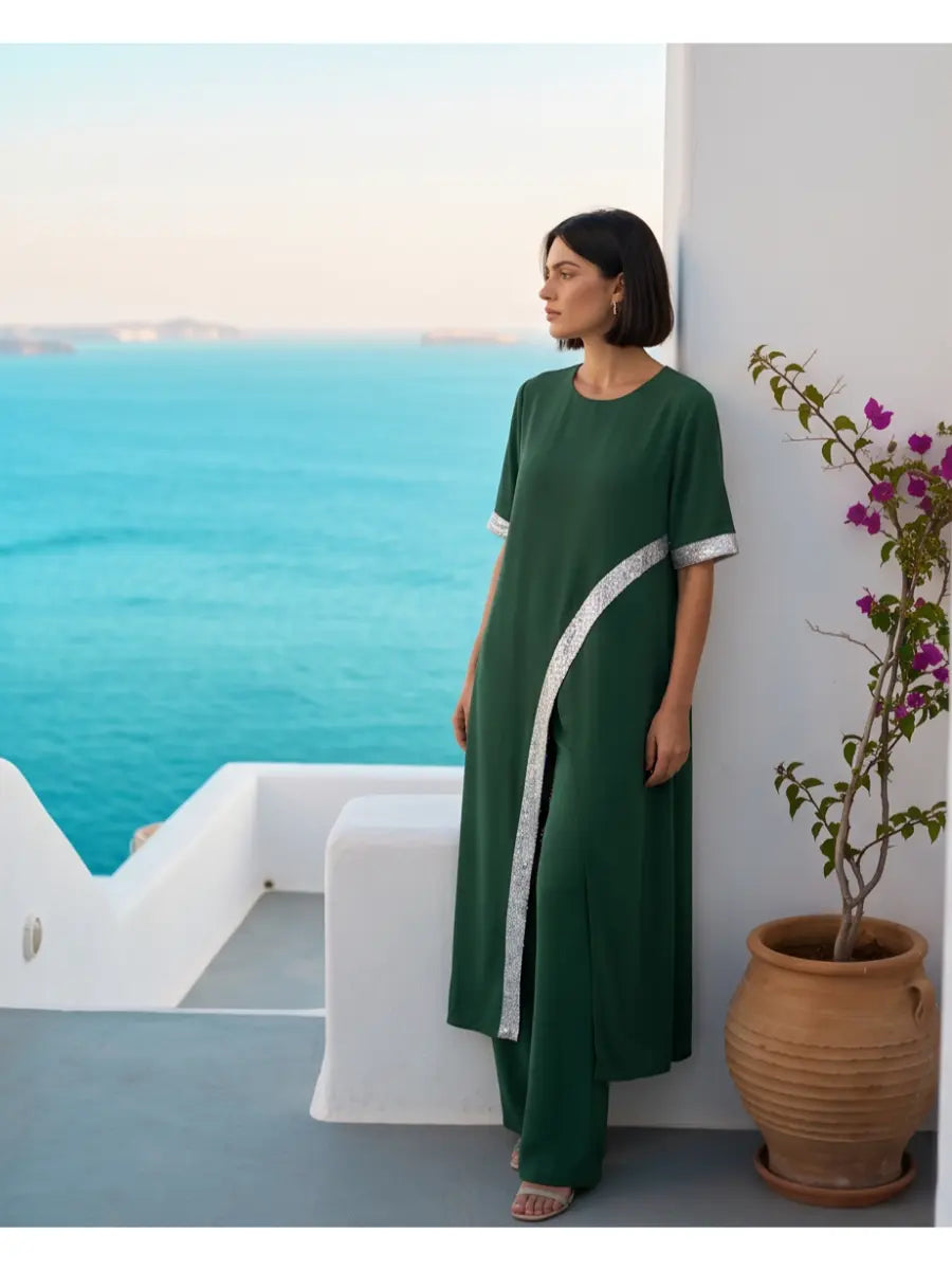 Σετ παντελόνα τουνίκ olive - XL