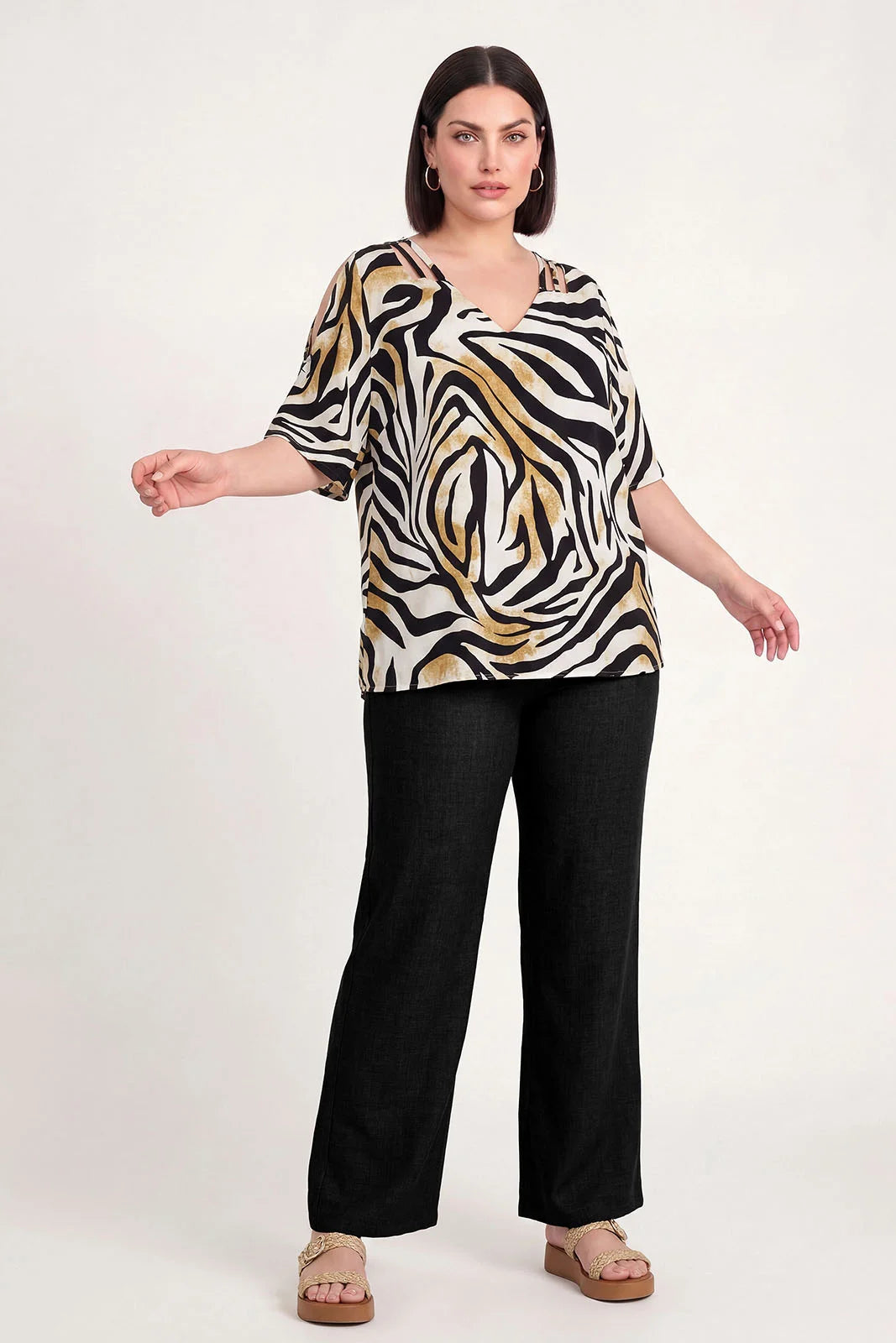 Μπλούζα animal print μαύρο - 3