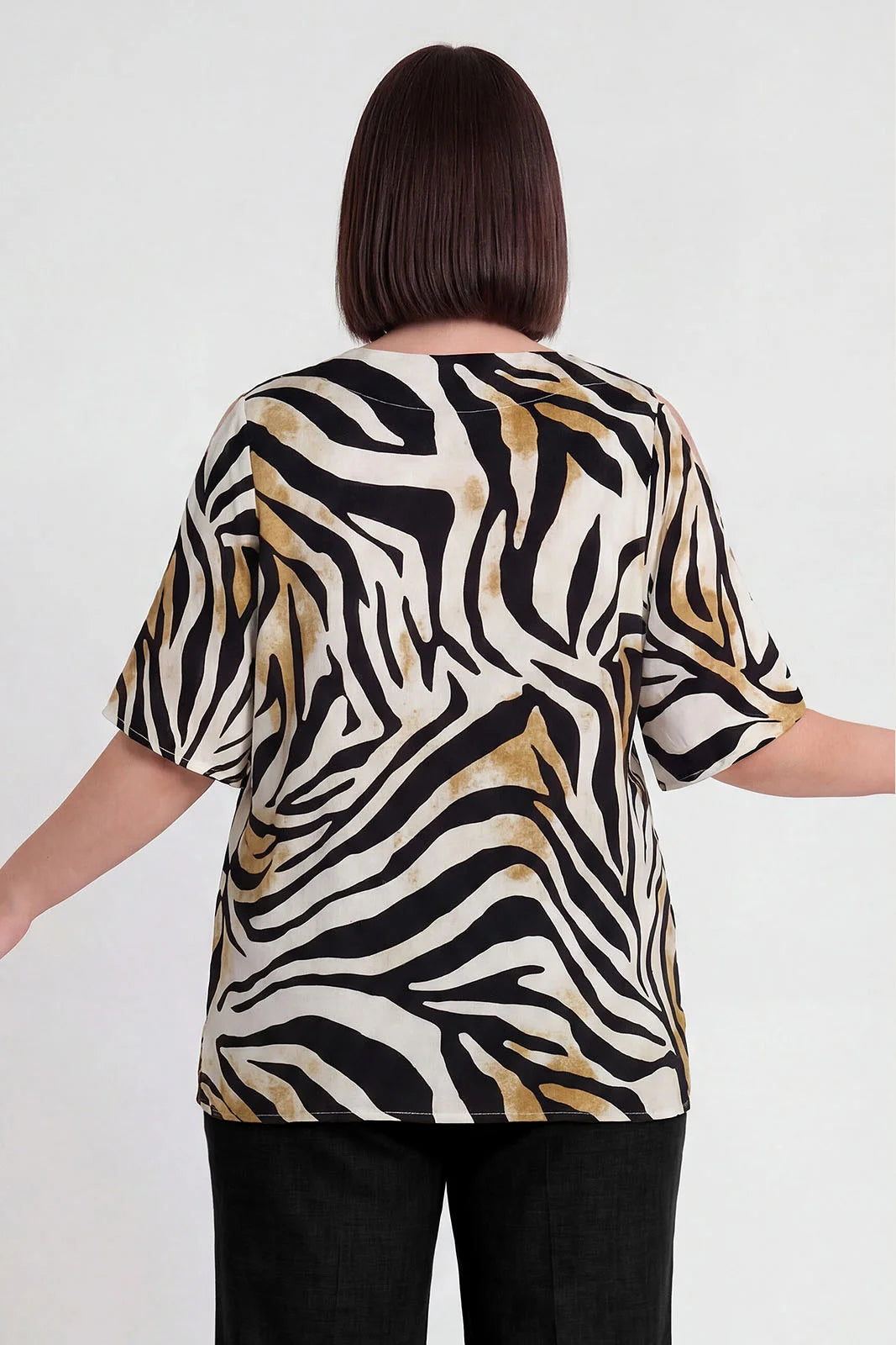 Μπλούζα animal print μαύρο - 3
