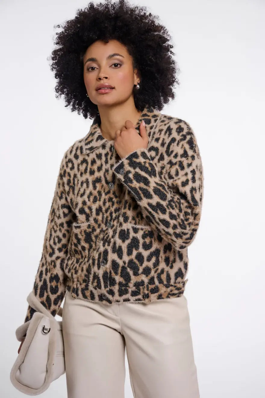 Bubbly jacket animal print - M