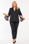 Σακάκι μαύρο plus size - 2