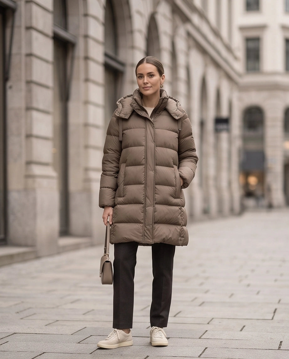 Μπουφάν στο χρώμα του πούρου - 40
