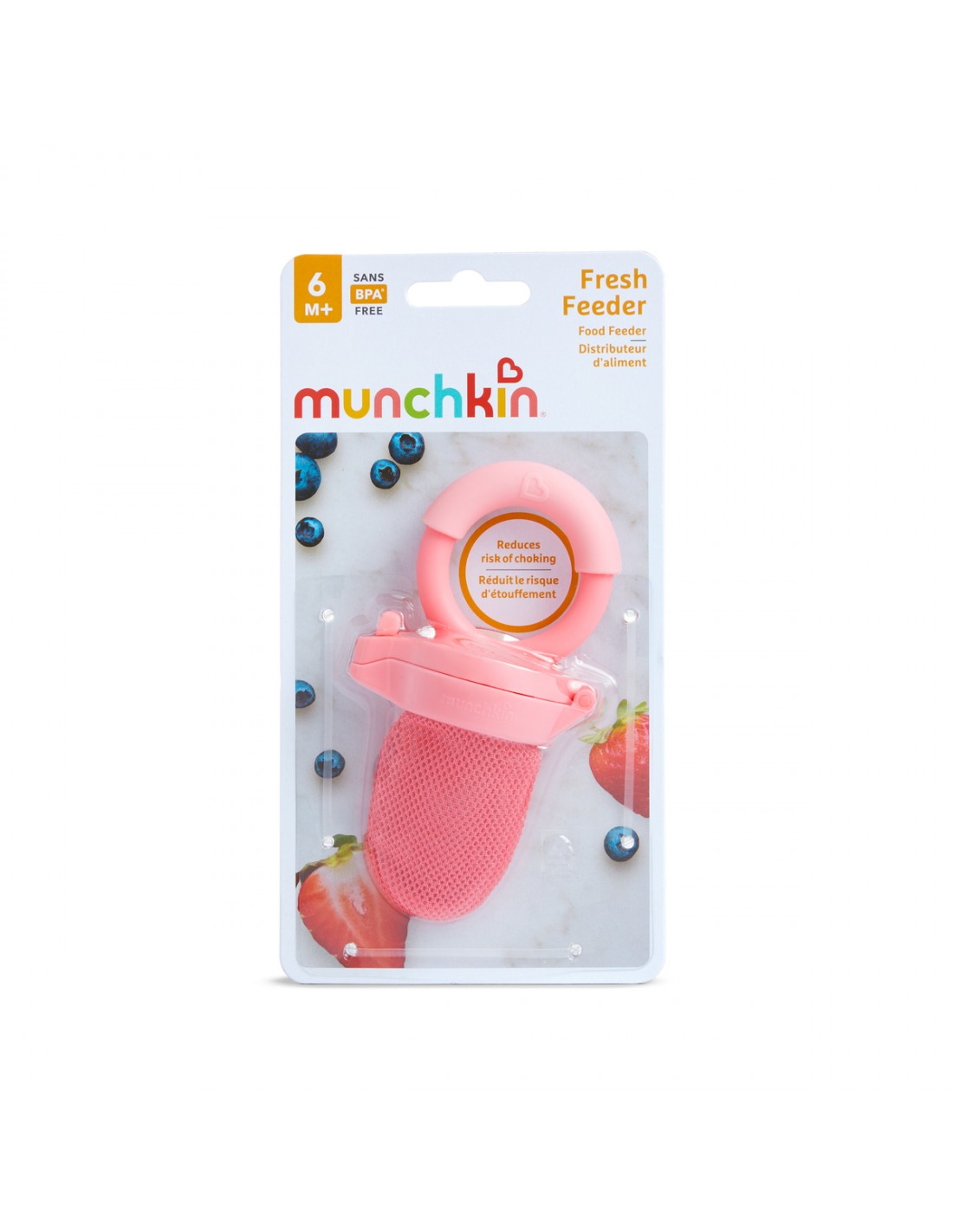 Munchkin  Διχτάκι Ταϊσματος 6Μ+ Pink Fresh Food Feeder Munchkin 11087-ροζ