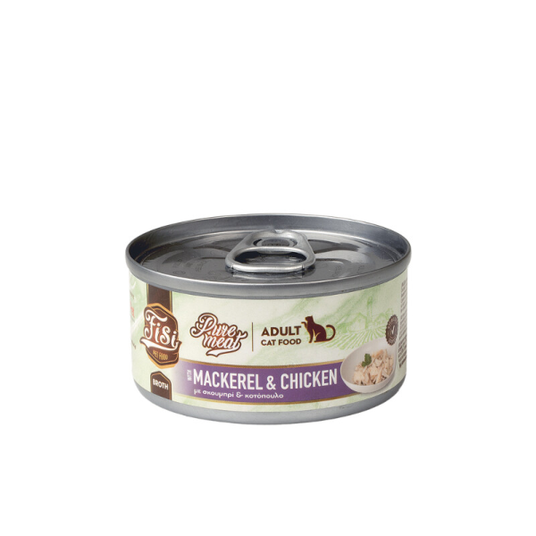 FISI Pure Meat Cat Σκουμπρί & Κοτόπουλο 80gr