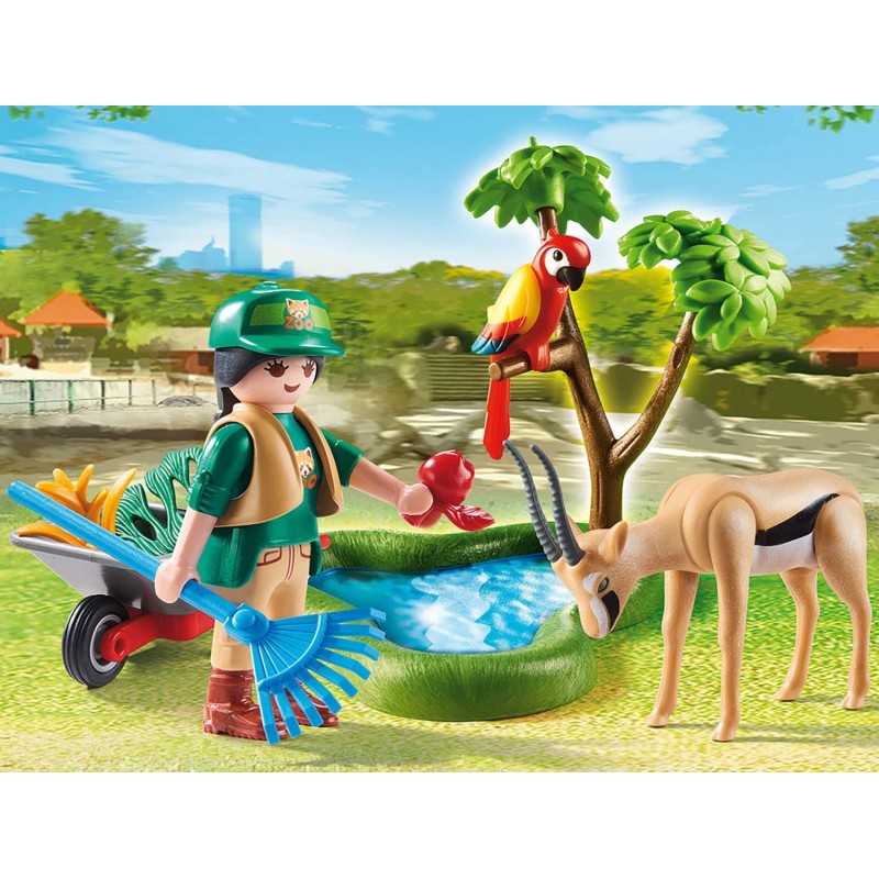 Playmobil Gift Set Φροντιστής Ζωολογικού Κήπου Με Ζωάκια 70295