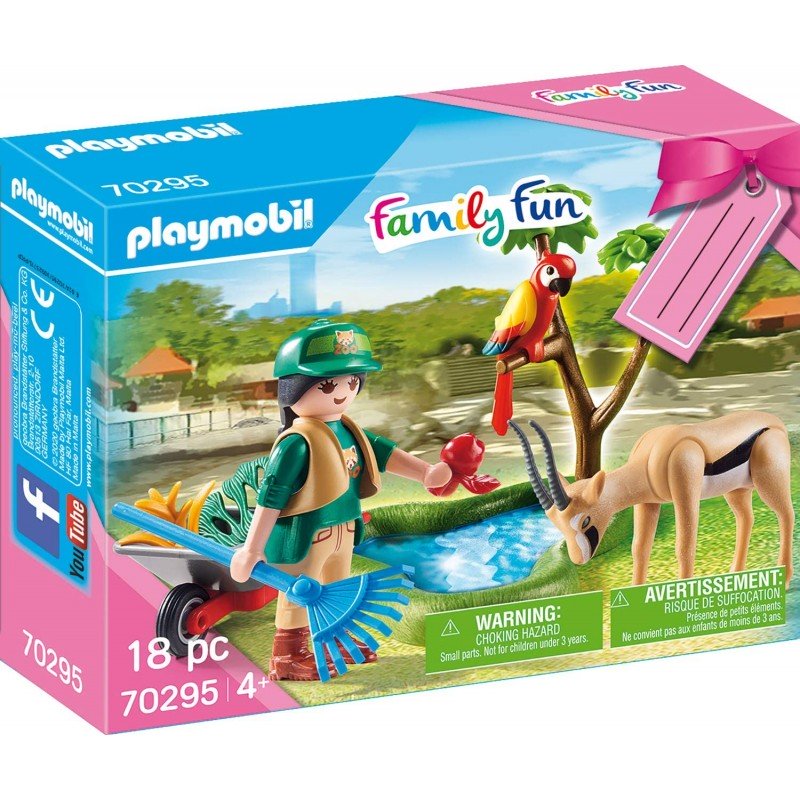Playmobil Gift Set Φροντιστής Ζωολογικού Κήπου Με Ζωάκια 70295
