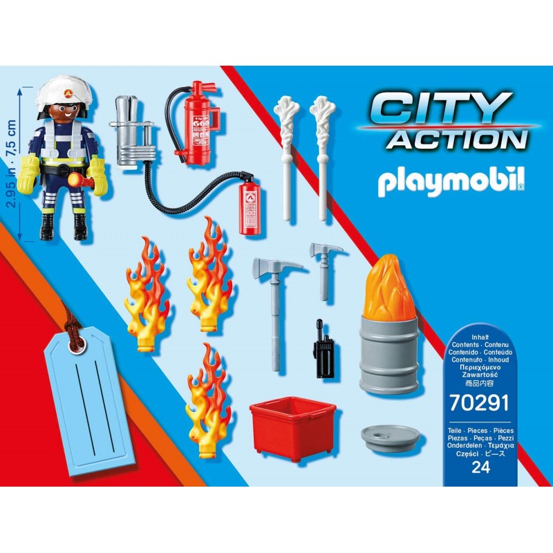 Playmobil Gift Set Πυροσβέστης Με Αντλία Νερού 70291