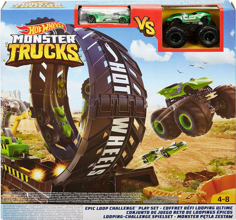 Mattel Hot Wheels Monster Trucks Epic Loop Challenge Σούπερ Λούπ Σετ Παιχνιδιού ΜΤ GKY00