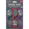 ΓΥΑΛΙΑ ΠΡΕΣΒΥΩΠΙΑΣ ΣΕΤ 3ΤΕΜ IF SPARE PAIR +2,5 κόκκινο, μωβ, πετρόλ