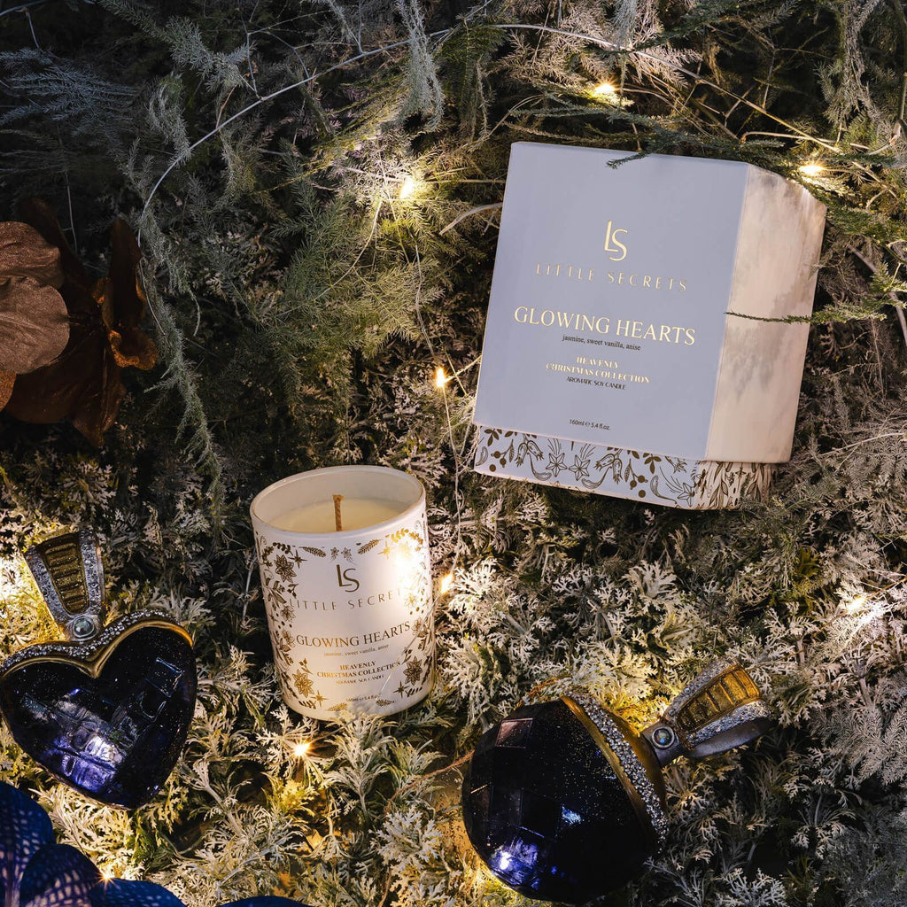 Glowing Hearts Heavenly Soy Candle 160ml | Little Secrets