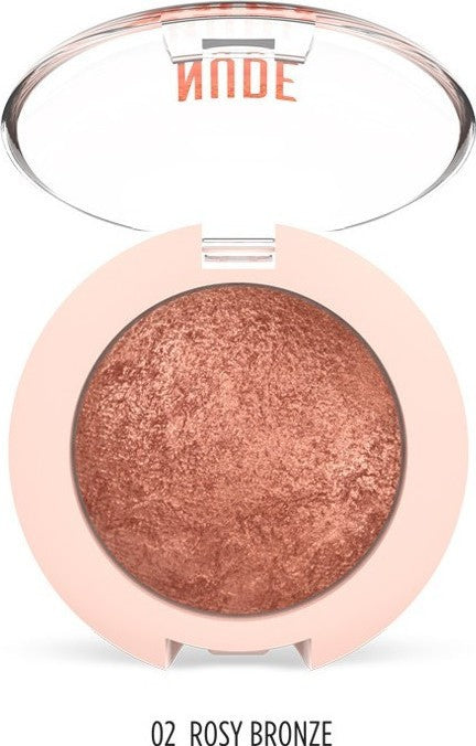 Golden Rose Nude Look Pearl Baked Eyeshadow 02 Rosy Bronze Golden Rose