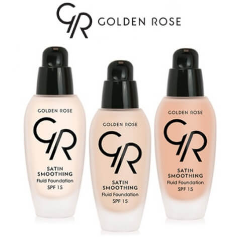 Satin Smoothing Fluid Foundation SPF15 μακράς διάρκειας | Golden Rose