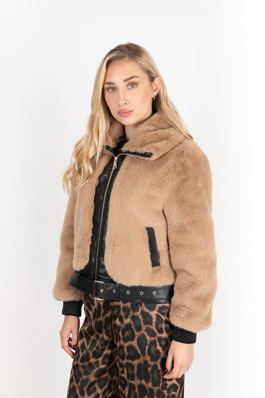 Οικολογική γούνα camel - M