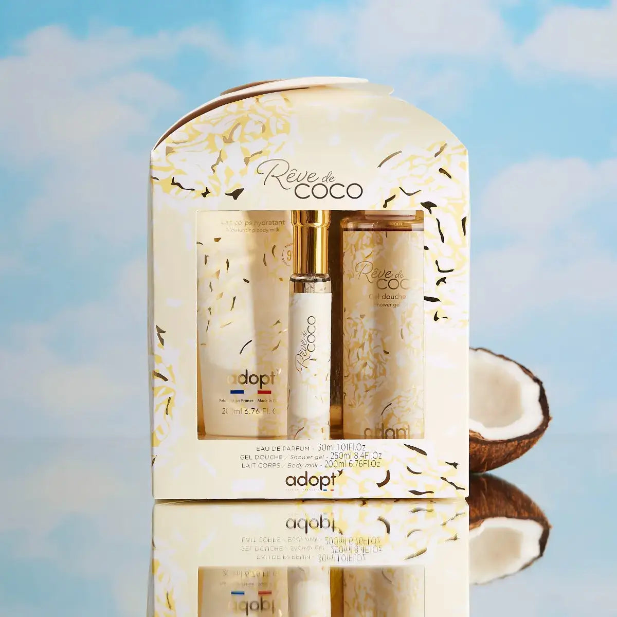 Reve De Coco Gift Box Eau De Parfum - Shower Gel - Body Milk | Adopt