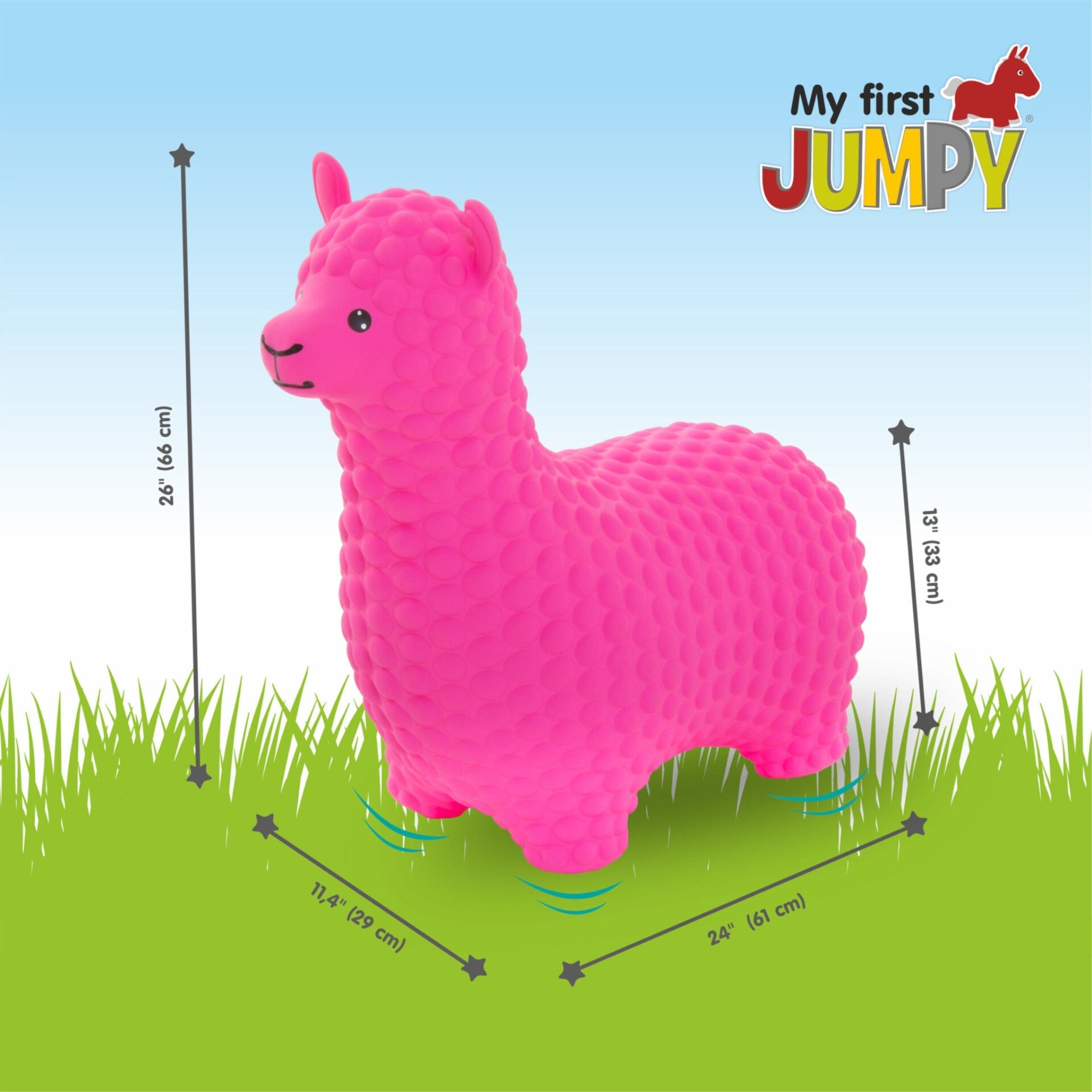 JUMPY. Φουσκωτά ζωάκια Αλπακά (ροζ)