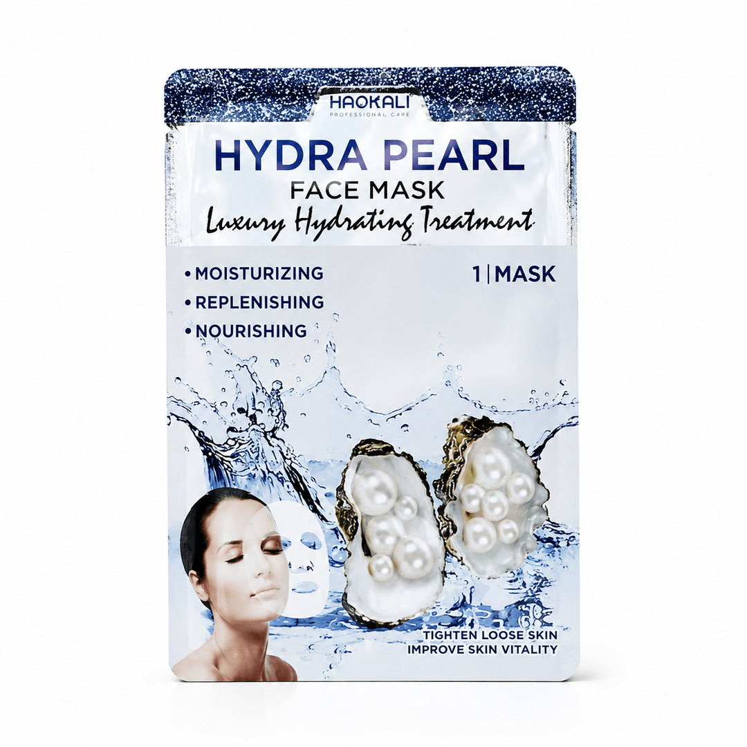 Haokali Professional Care | Hydra Pearl | Luxury Hydrating Face Sheet Mask | Moisturising & Nourishing Care | 1 Mask | HAHPFM