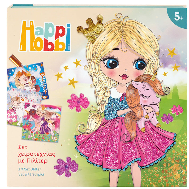 HappiHobbi Ζωγραφική Σετ Χειροτεχνίας Art Glitter Fantasy