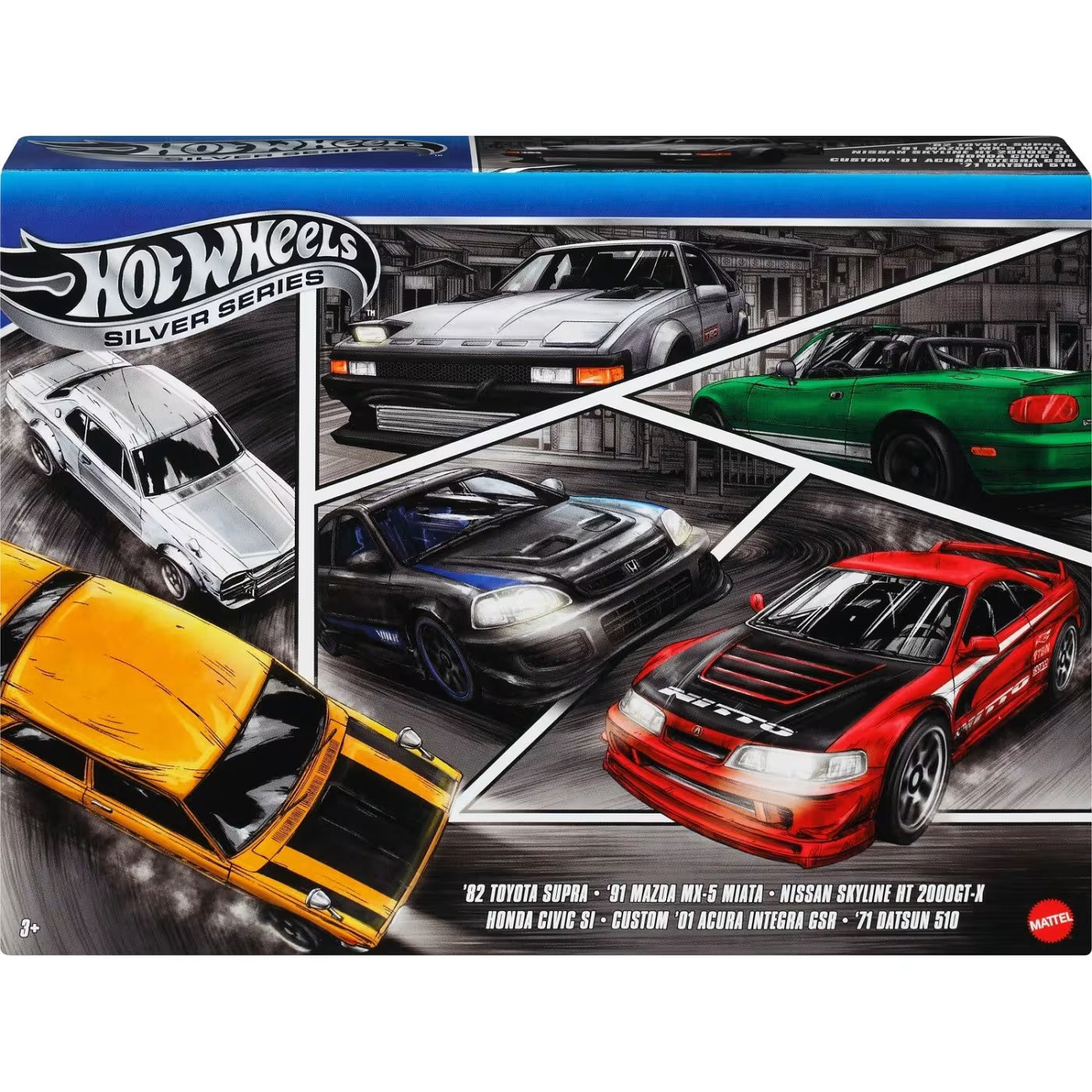 Mattel Hot Wheels Αυτοκινητάκια Streets Of Japan Σετ Των 6 Όχημα Παιχνίδι JBY77