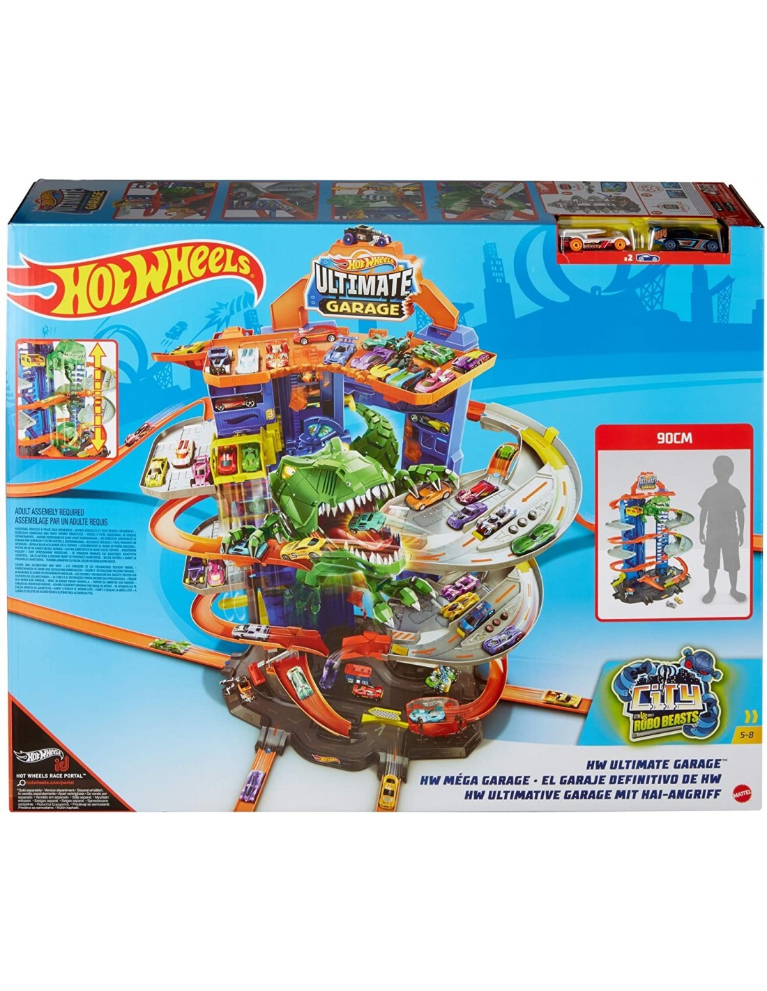 Mattel Hot Wheels Γκαράζ Με Ρομποδεινόσαυρο GJL14