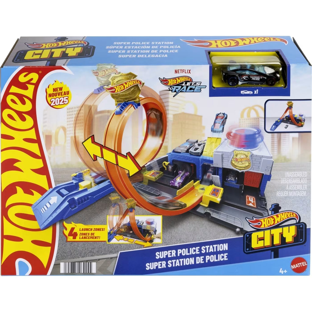 Mattel Hot Wheels City Super Αστυνομικό Τμήμα Όχημα Παιχνίδι JBM71