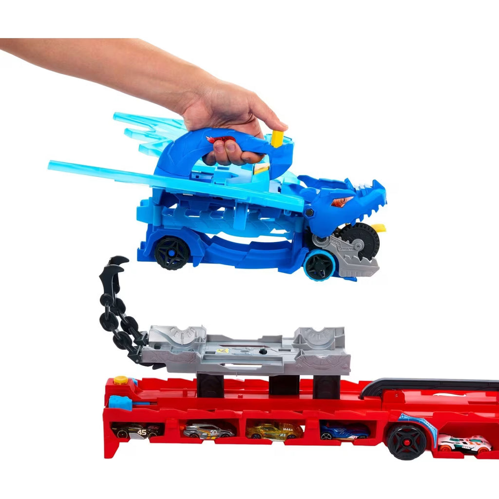 Mattel Hot Wheels Hw City – Απόλυτη Νταλίκα Με Διπλό Δράκο JBM72