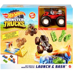 Hot Wheels Monster Trucks Σετ Παιχνιδιού – Εκτόξευση Και Σύγκρουση (GVK08)