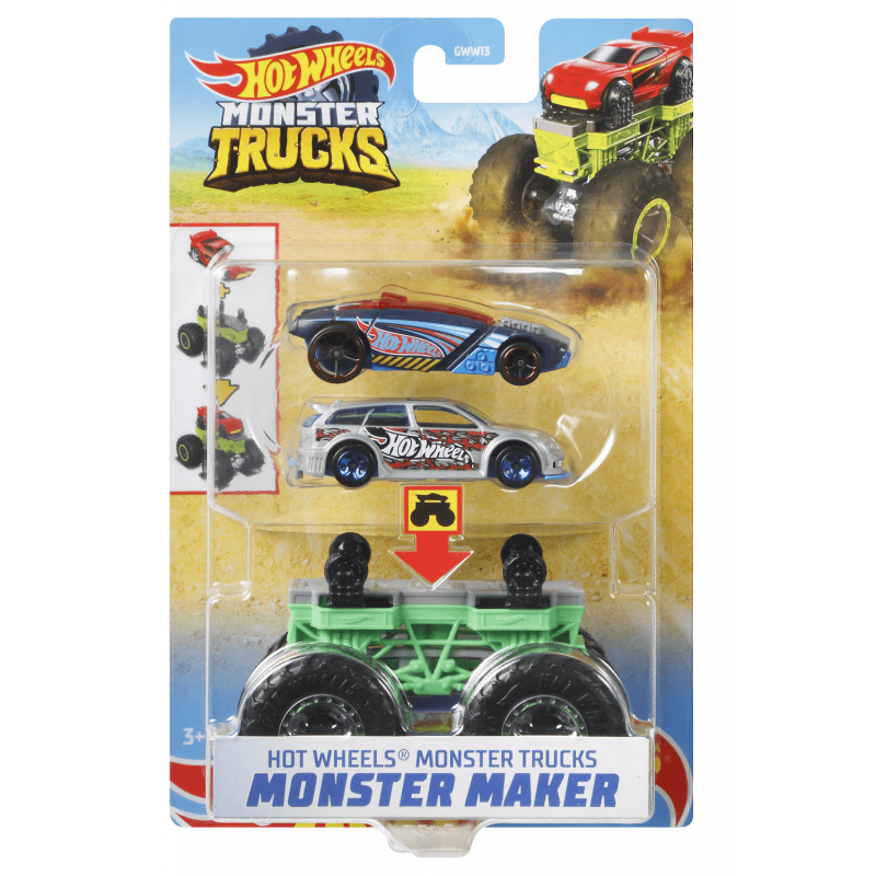 Hot Wheels Monster Trucks Maker – 3 Σχέδια (GWW13)