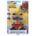 Hot Wheels Monster Trucks Maker – 3 Σχέδια (GWW13)