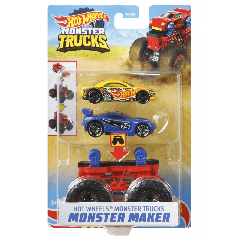 Hot Wheels Monster Trucks Maker – 3 Σχέδια (GWW13)