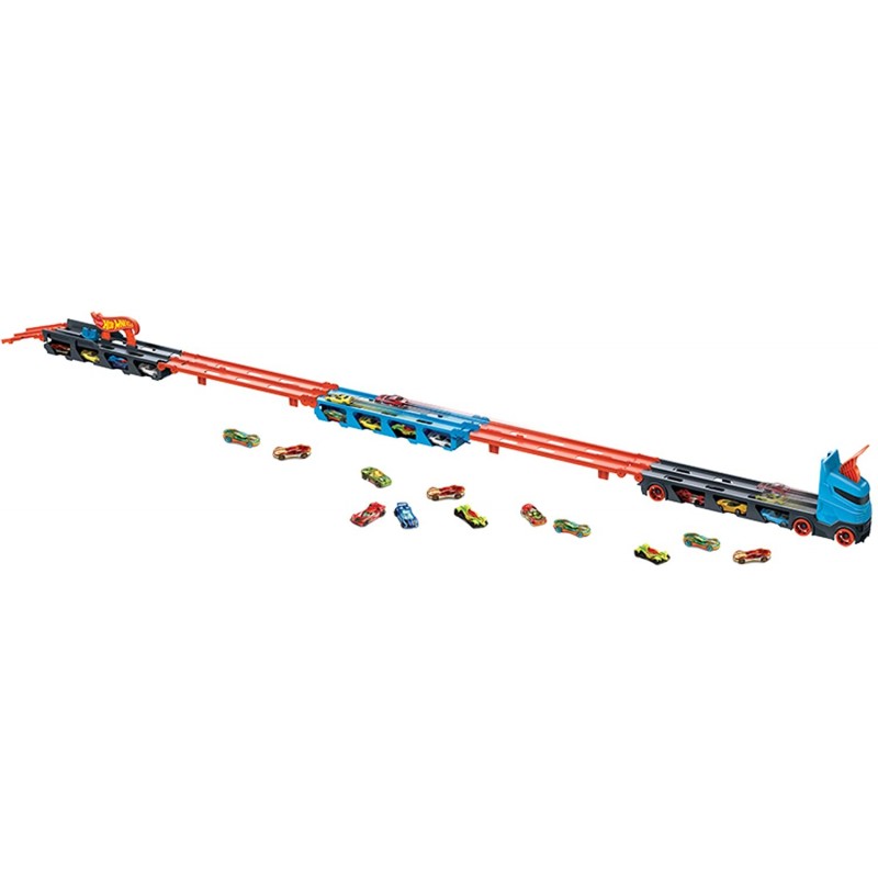 Mattel Hot Wheels Νταλίκα – Πίστα 2 Σε 1 Αγώνων Με 3 Αυτοκινητάκια Κλίμακας 1:64 GVG37