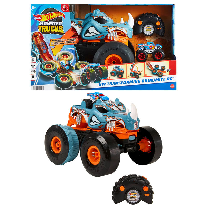 Mattel Hot Wheels RC Monster Trucks Rhinomite Τηλεκατευθυνόμενο 2 σε 1