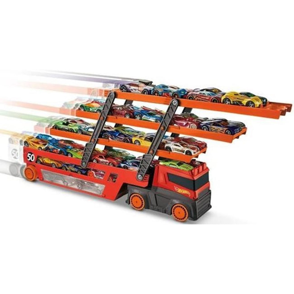 Hot Wheels Mega Hauler Νταλίκα Γκαράζ Έξι Επιπέδων GHR48