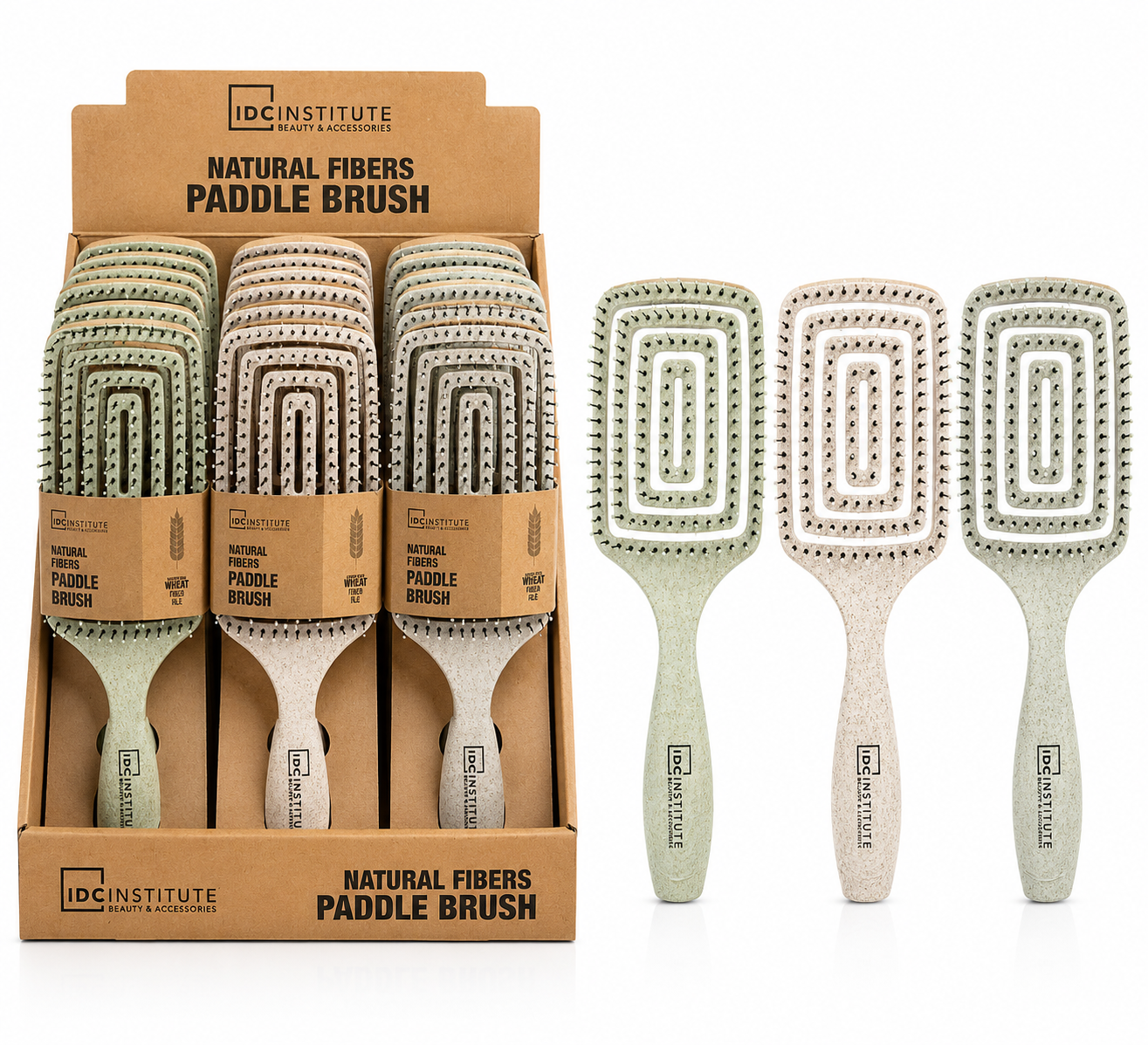 IDC Institute Natural Fibers Paddle Brush