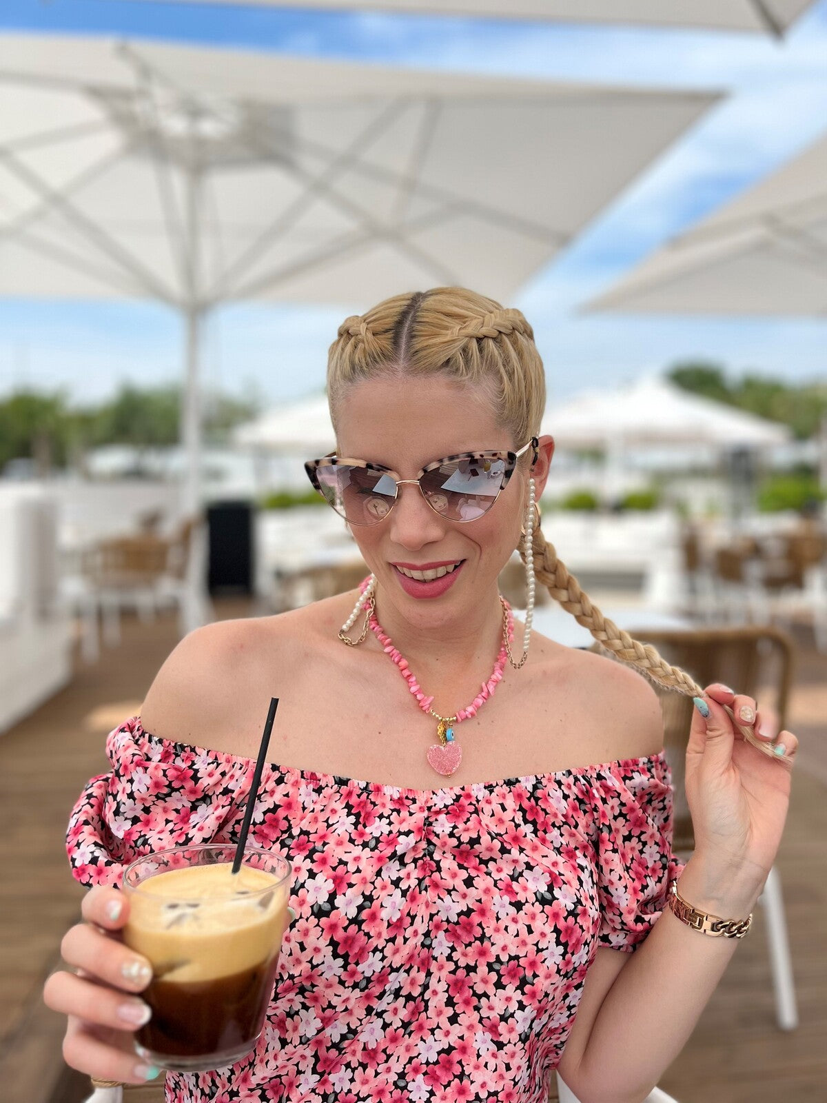 κολιέ καρδιά ζαχαρωτό "flamingo islet"