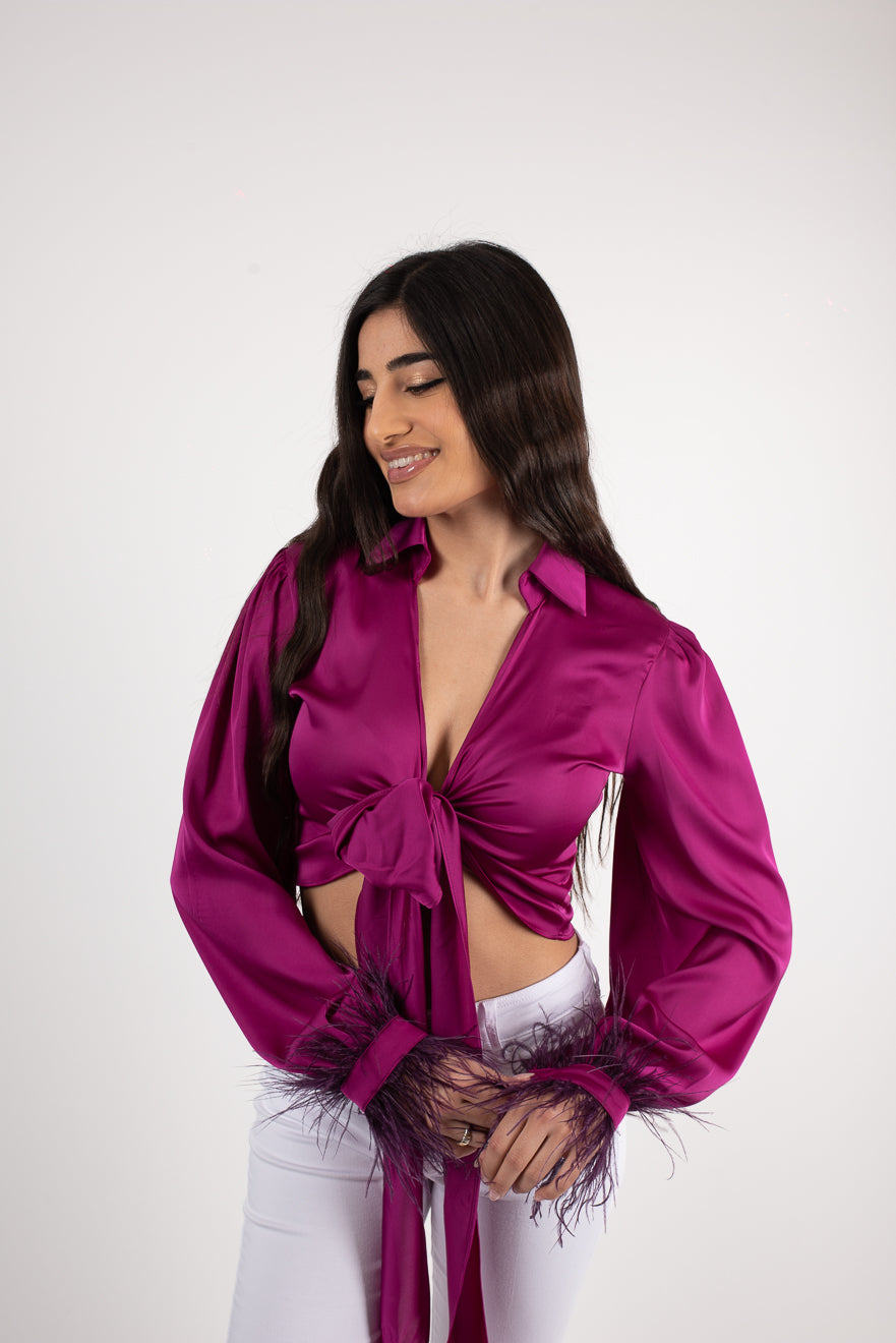 Crop top με μαραμπού