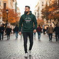 Ανδρικό Φούτερ Hoodie Κυπαρισσί NEW MIND 100% Βαμβάκι