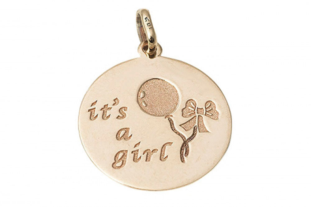 Κρεμαστό, Σε Ροζ Χρυσό Κ14, IT S A GIRL.