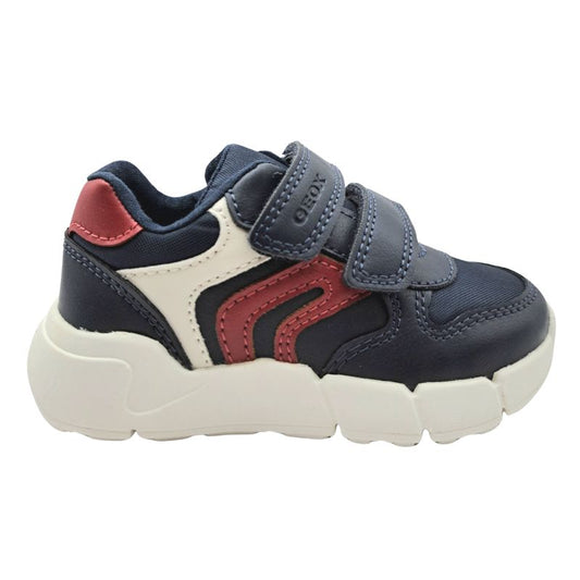 Geox B FLEXYPER MINI B566GD 054FU C0735 Sneaker για αγόρι σε δέρμα και αδιαβροχοποιημένο ύφασμα Κόκκινο-Λευκό-Μπλε