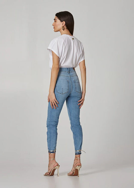 Jean ψηλόμεσο slim fit