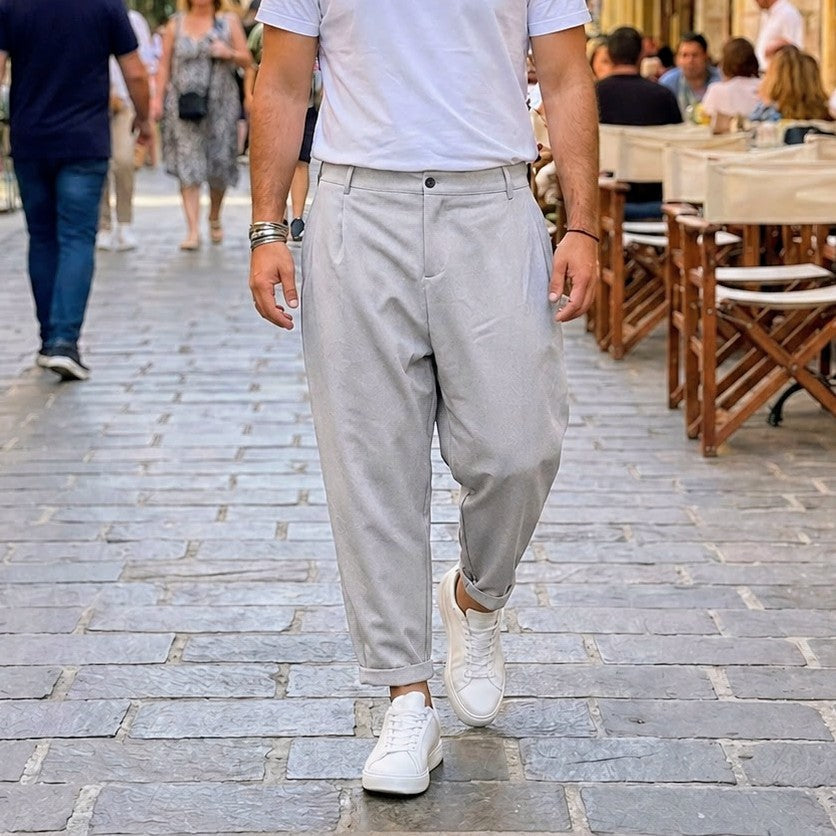 Ιταλικό ανδρικό Παντελόνι με Πιέτα