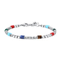 Βραχιόλι ατσάλι LUCA BARRA BA1868 με πέτρες multicolor.