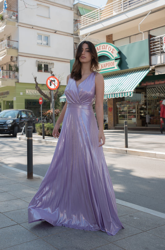 Maxi lila φόρεμα