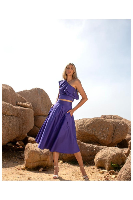 Σετ τοπ με φούστα Purple